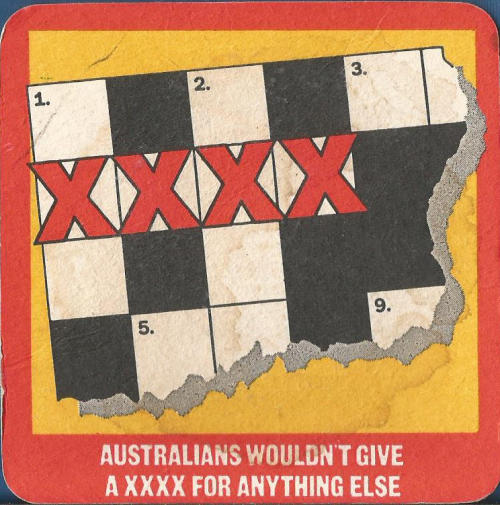 Castlemaine XXXX Beer Mat 2 Back