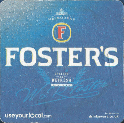 Fosters Beer Mat 7 Front