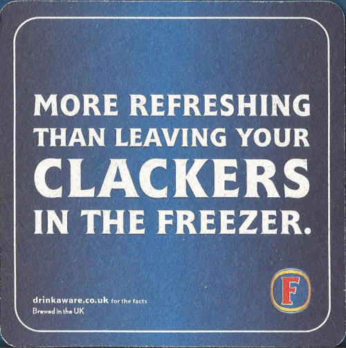 Fosters Beer Mat 9 Back