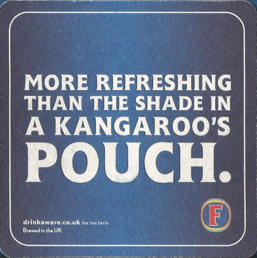 Fosters Beer Mat 10 Back