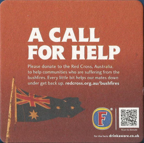 Fosters Beer Mat 13 Front