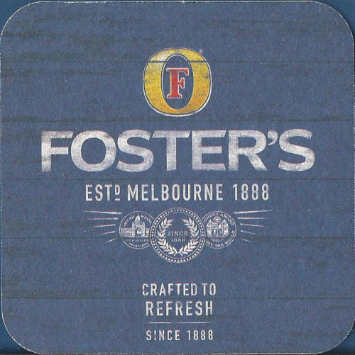 Fosters Beer Mat 14 Front