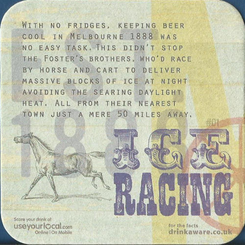 Fosters Beer Mat 14 Back