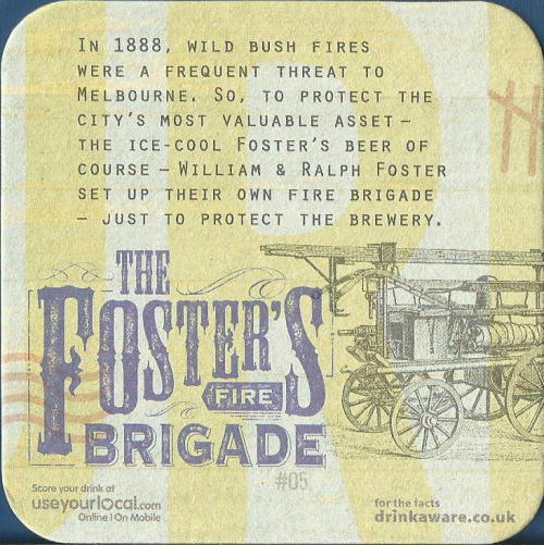 Fosters Beer Mat 18 Back