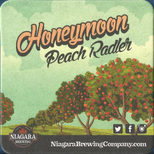 Niagara Honeymoon Peach Radler Beer Mat 1 Back