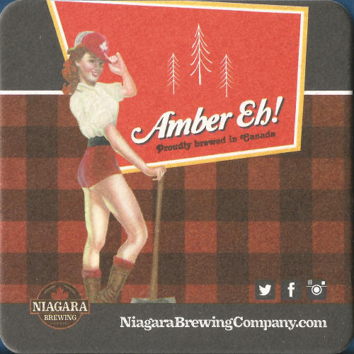 Niagara Amber eh! Beer Mat 3 Back