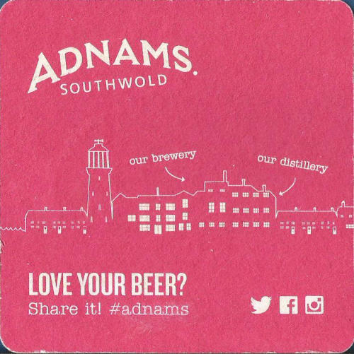 Adnams Beer Mat 2 Back