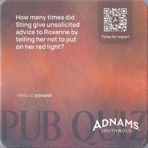 Adnams Beer Mat