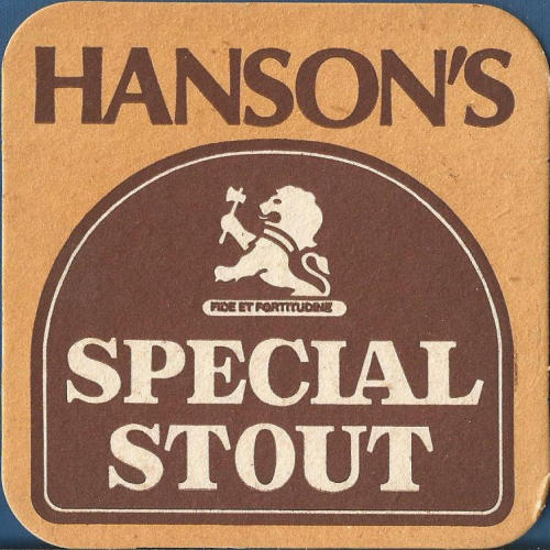 Hanson's Beer Mat 1 Back
