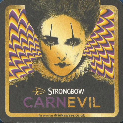 Strongbow Carnevil Beer Mat 5 Front