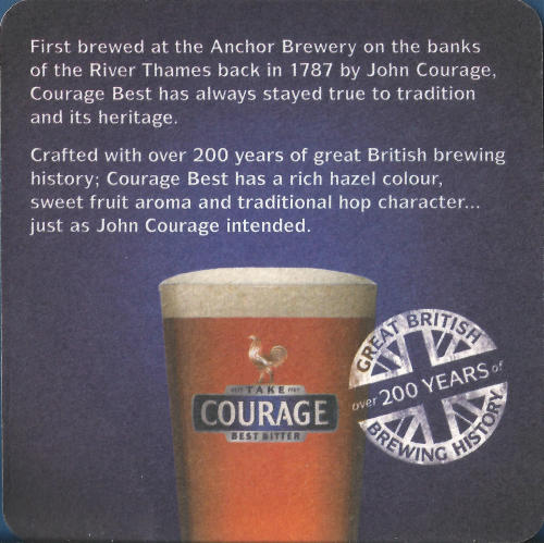 Courage Best Beer Mat 2 Back