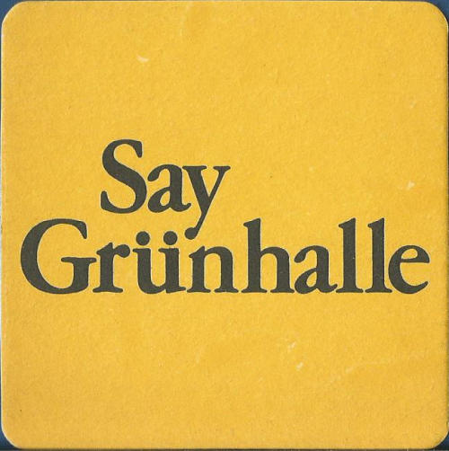 Grunhalle Beer Mat 1 Back