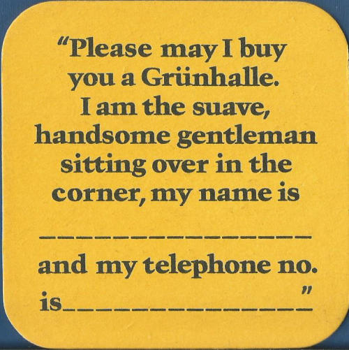 Grunhalle Beer Mat 3 Back