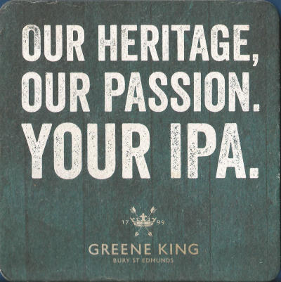 Greene King IPA Beer Mat 1 Back