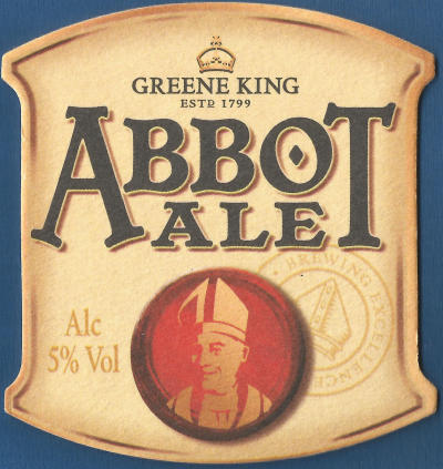Greene King Abbot Ale Beer Mat 2 Front