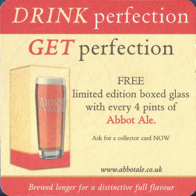 Greene King Abbot Ale Beer Mat 3 Front