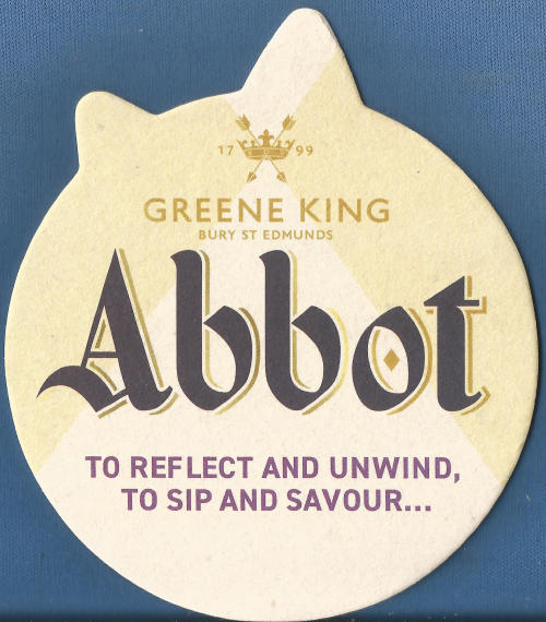 Greene King Abbot Ale Beer Mat