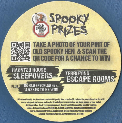 Old Spooky Hen Beer Mat