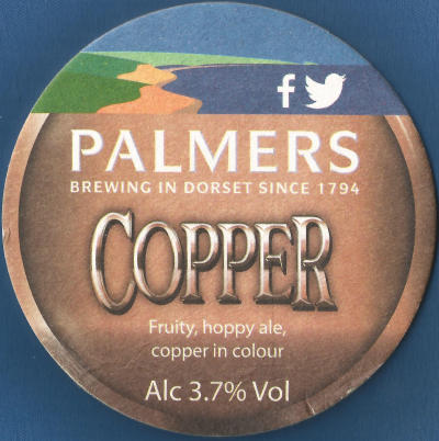 Palmers Copper Ale Beer Mat 2 Back