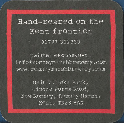 Romney Beer Mat 1 Back