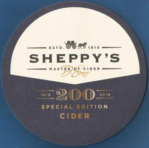 Sheppy's Beer Mat 2 Front