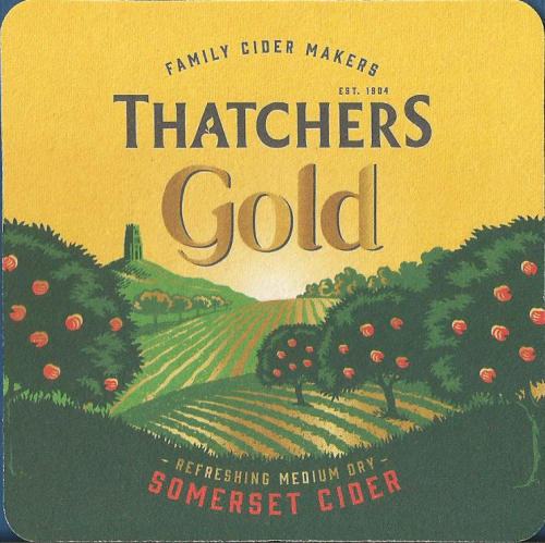 Thatchers Gold Beer Mat 2 Front
