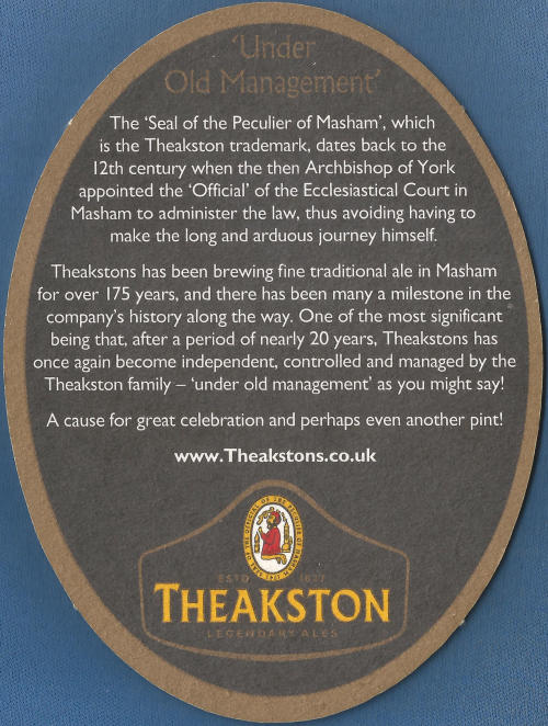 Theakston Beer Mat