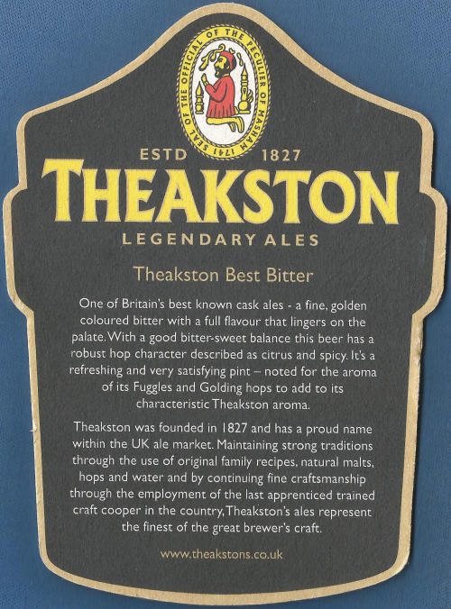Theakston Beer Mat