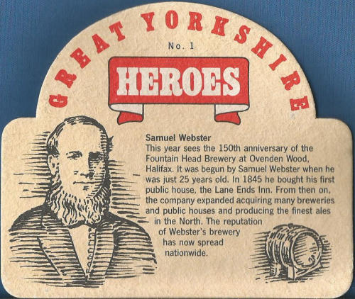 Websters Beer Mat 2 Back