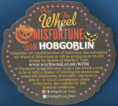 Hobgoblin Beer Mat 3 Back