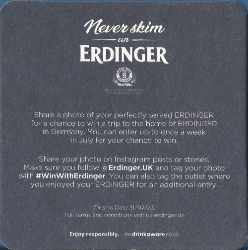 Erdinger Beer Mat