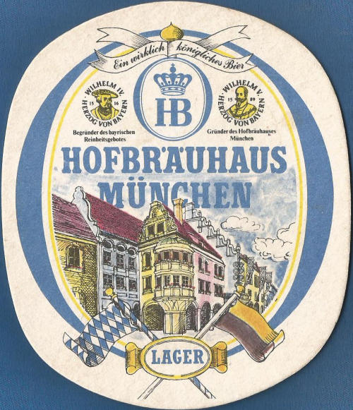 Hofbrauhaus Beer Mat 1 Front