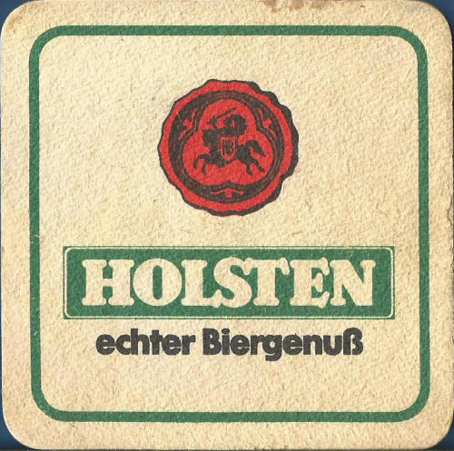 Holsten Beer Mat 1 Back