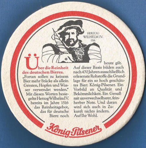 Konig Beer Mat