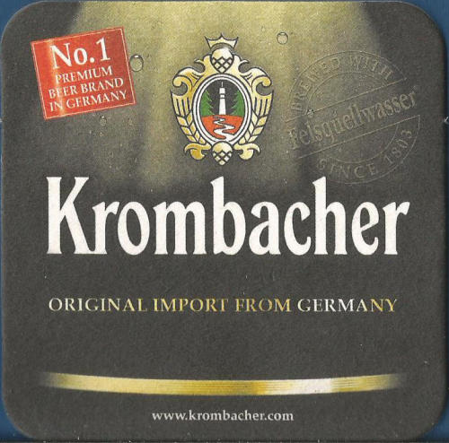 Krombacher Beer Mat 1 Front