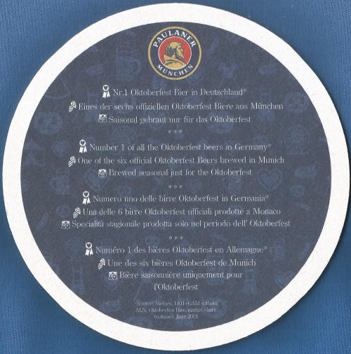Paulaner Beer Mat