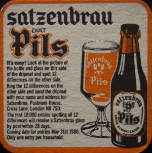 Saltzenbrau Beer Mat 5 Back