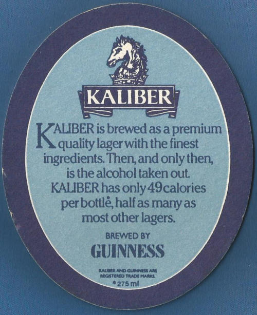 Guinness Kaliber Beer Mat 14 Back