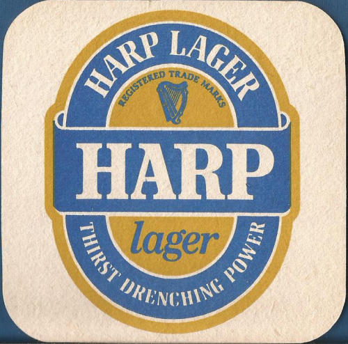 Guinness Harp Beer Mat 17 Front