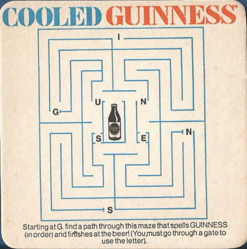 Guinness Beer Mat 18 Back