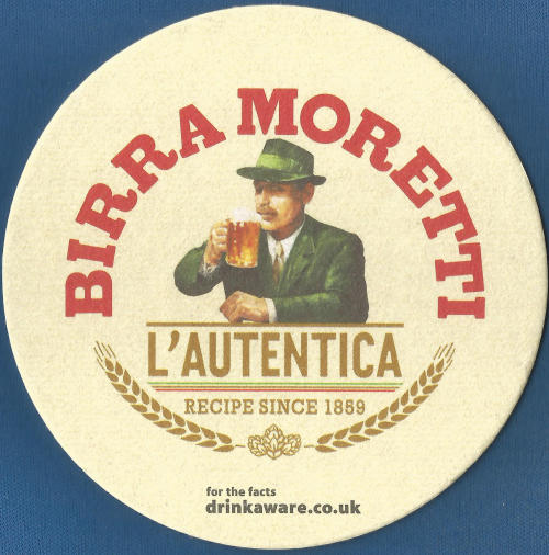 Birra Moretti Beer Mat 1 Front