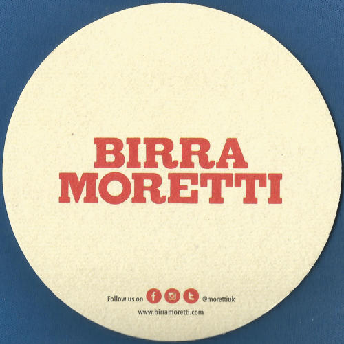 Birra Moretti Beer Mat 1 Back
