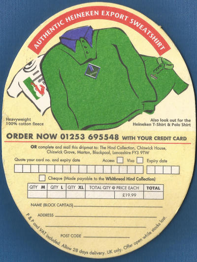 Heineken Beer Mat 2 Back