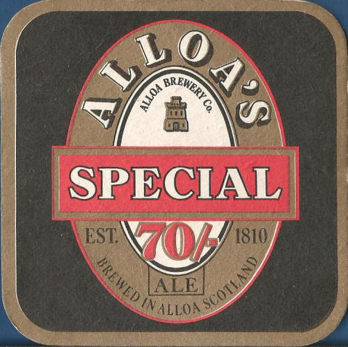 Alloa Beer Mat 1 Back