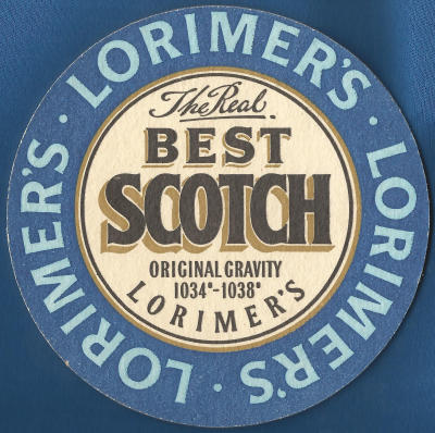 Lorimer's Best Scotch Beer Mat 1 Front