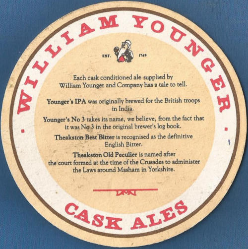 Youngers Beer Mat 1 Back