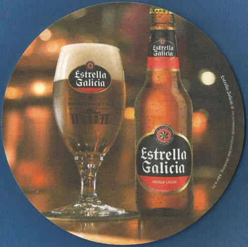 Estrella Galicia Beer Mat 1 Back