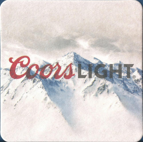 Coors Light Beer Mat 2 Front