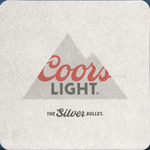 Coors Light Beer Mat 2 Back