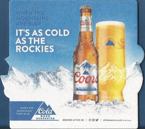 Coors Light Beer Mat 5 Back